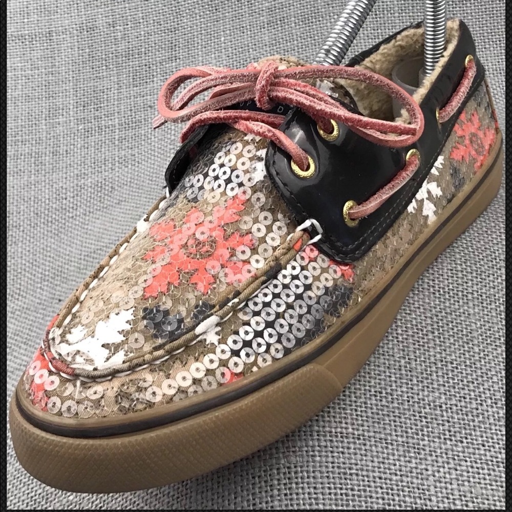 COPY - Sperry Top Siders Sequin Boat Shoes  Size …